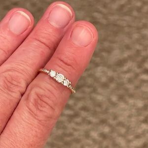 Pandora Rose Clear Three-Stone Ring